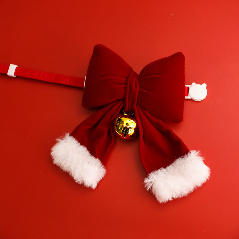 Cartoon Pet Collar With Bow And Bell