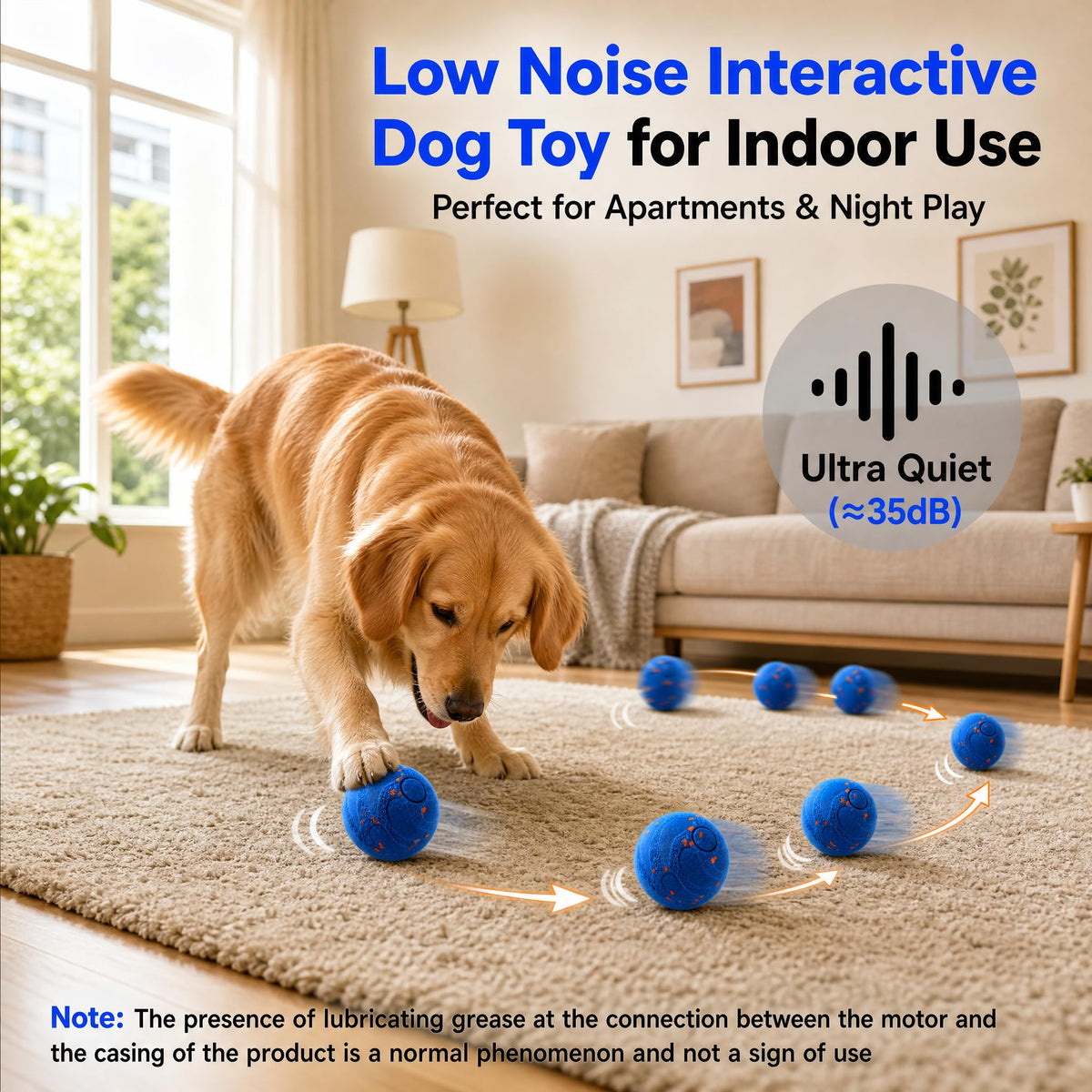Self-Moving Interactive Dog Toy Ball