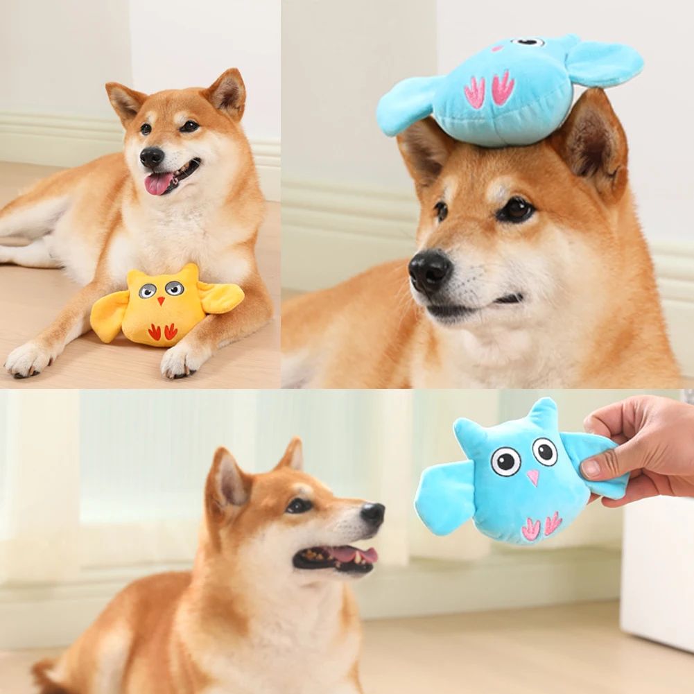 Animals Shape Squeaky Toys Plush Dog Toy Cute Bite Resistant Pp Cotton Dog Toys For Small Large Dogs Puppy Pet Dog Accessories