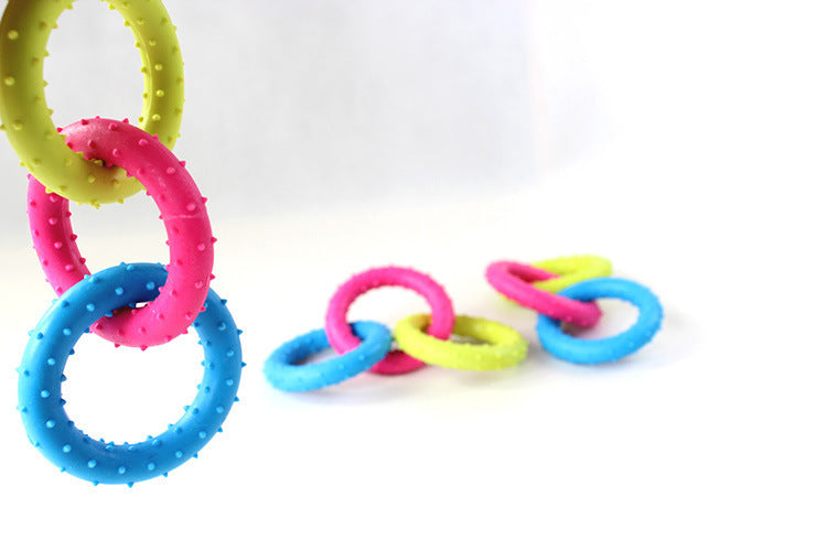 Rubber Three-Chain Dog Bite-Resistant Molar Toy