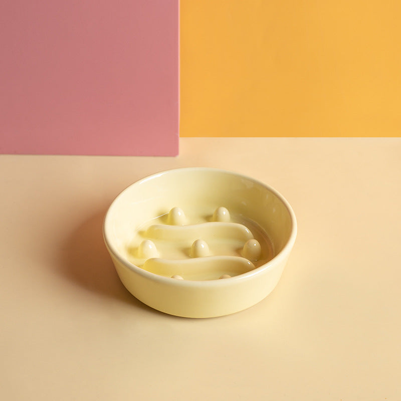 Ceramic Slow-Feeding Pet Bowl