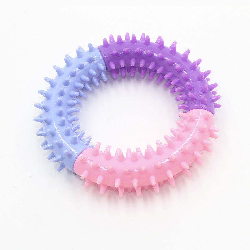Tpr Pet Toy Three-Color Piercing Ring Dog Molar