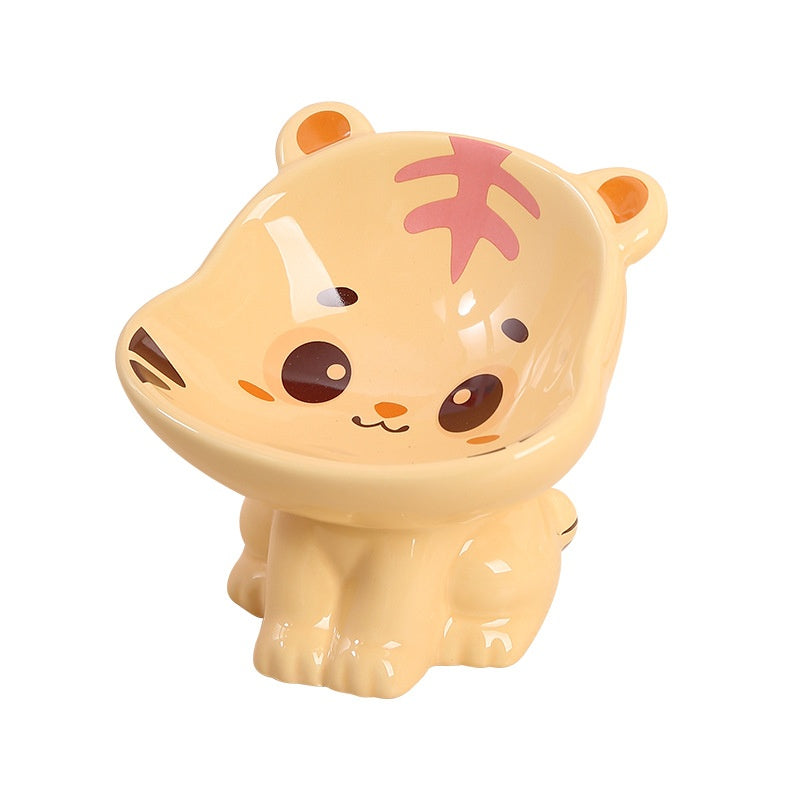 Cute Cartoon Lion Pet Bowl, Ceramic