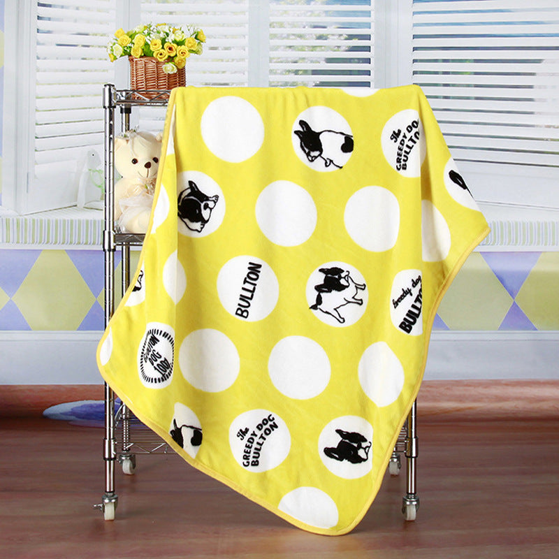 Printed Coral Fleece Dog Blanket