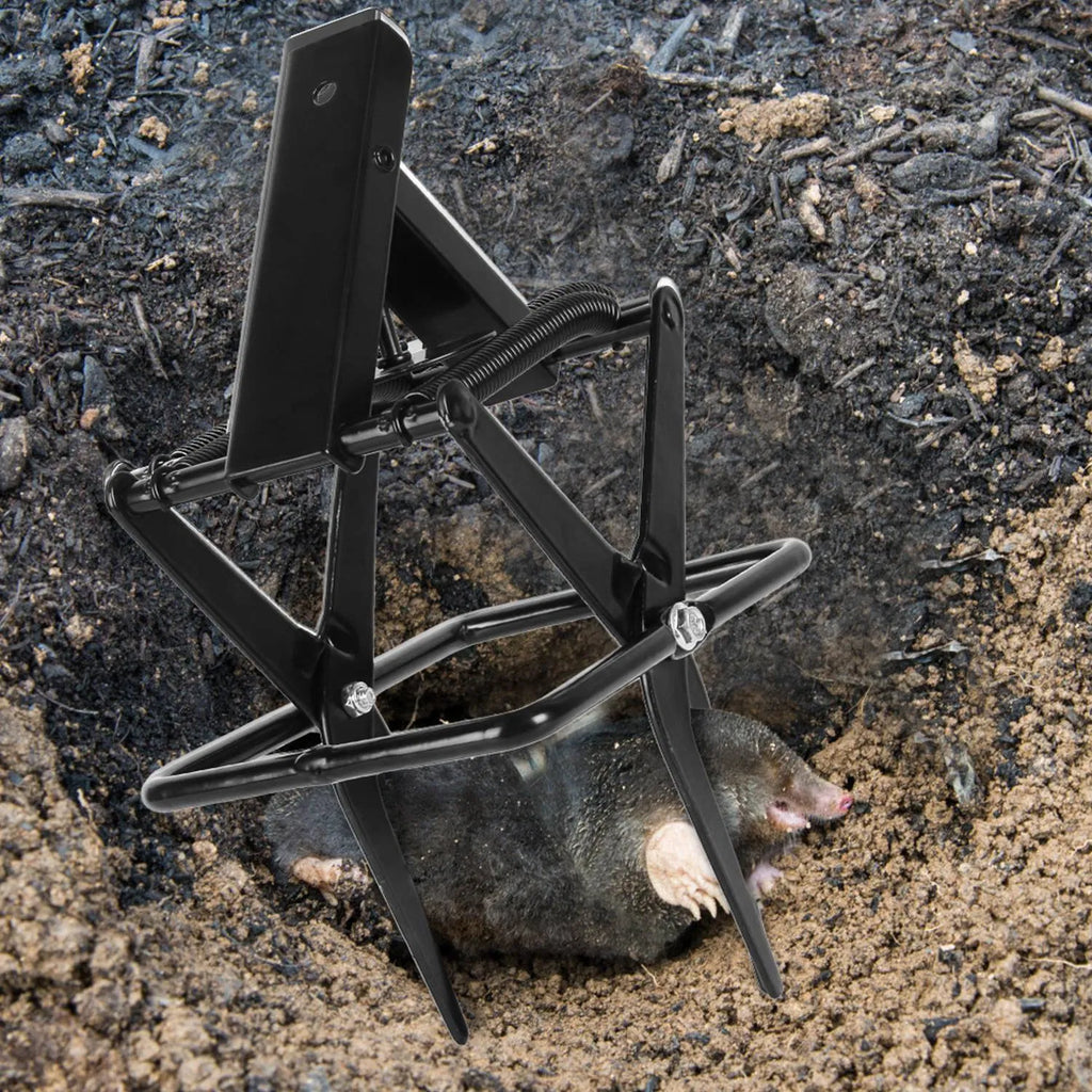 Powerful Mole Snap Trap - Thickened Waterproof Metal, Easy Foot-Step Setup, Humane Instant Kill, Safe For Lawn & Pets