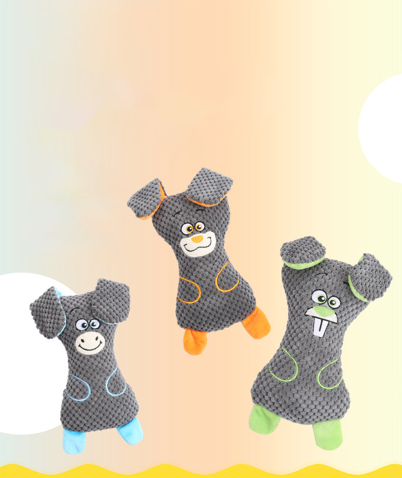 Plush Squeak Dog Toy With Animal Shapes