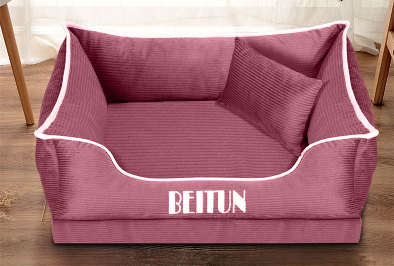Removable And Washable Teddy Small Dog Pomeranian Pet Bed Dog Supplies Summer Cool Nest