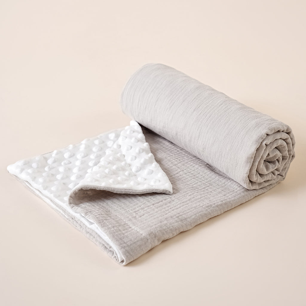 Crinkle Fabric Bean Bag Baby Swaddle Blanket