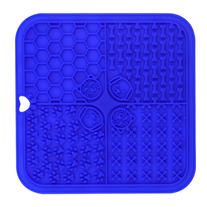 Silicone Pet Suction Cup Licking Pad Pet Placemat Silicone Licking Plate Pad