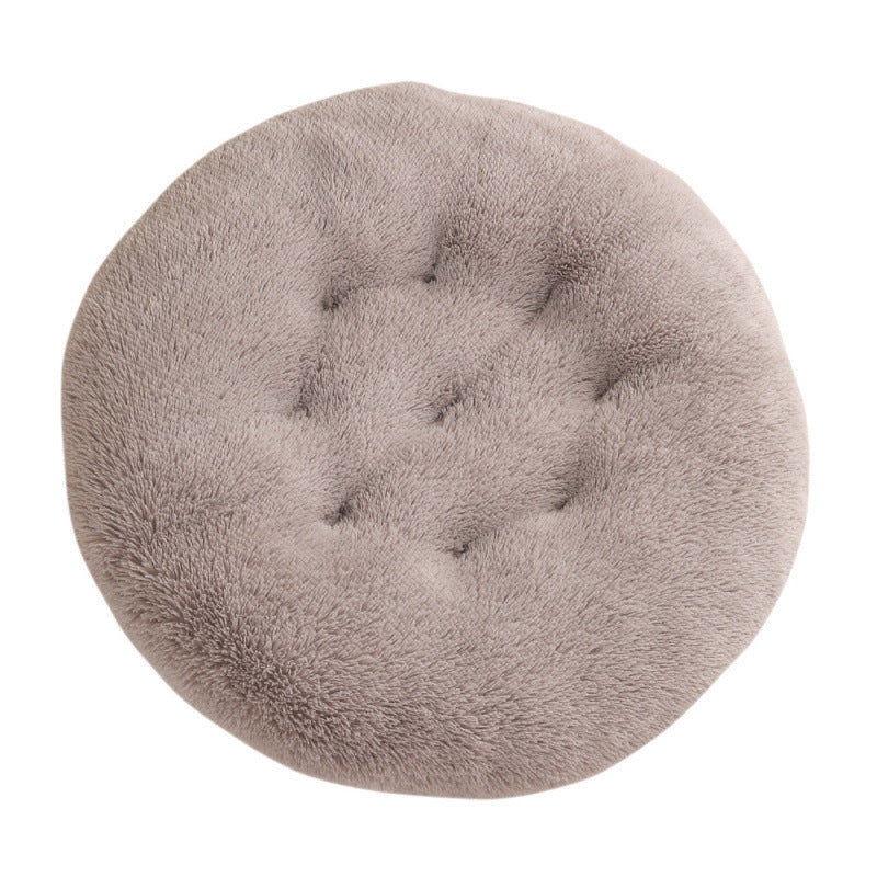 Round Plush Dog Bed Mat
