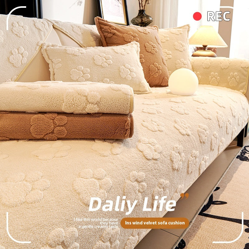 Thickened Plush Non-Slip Sofa Cushion