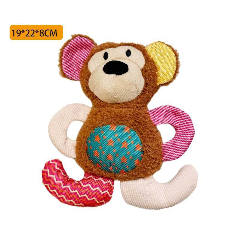Squeaky Stuffed Dog Toy Small, No-Stuffing Crinkle Paper Dog Birthday Toy With Dual Squeakers, Interactive Durable Plush Puppy Toy For Small