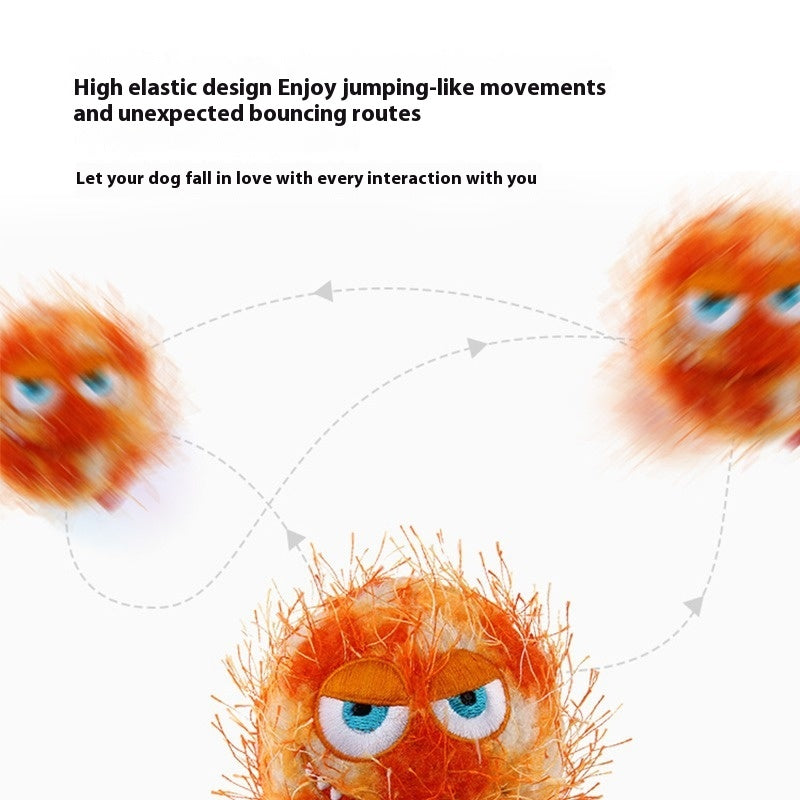 Plush Squeaky Molar Dog Toy Ball