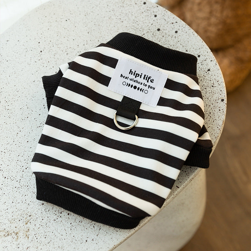 Spring Thin Striped Pet Hoodie