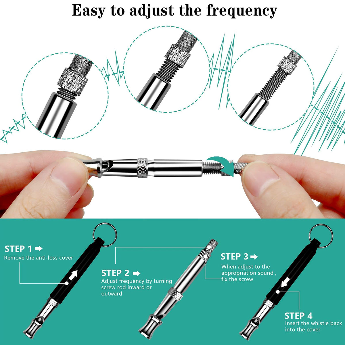 Adjustable Dog Training Whistle Two-Pack