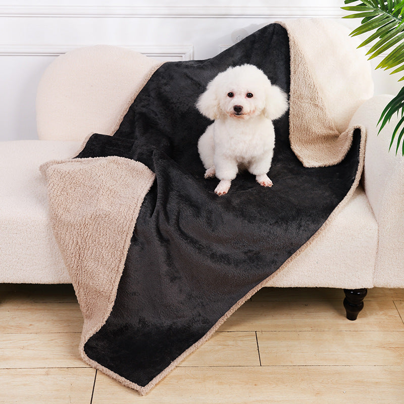 Flannel Fleece Thickened Pet Blanket