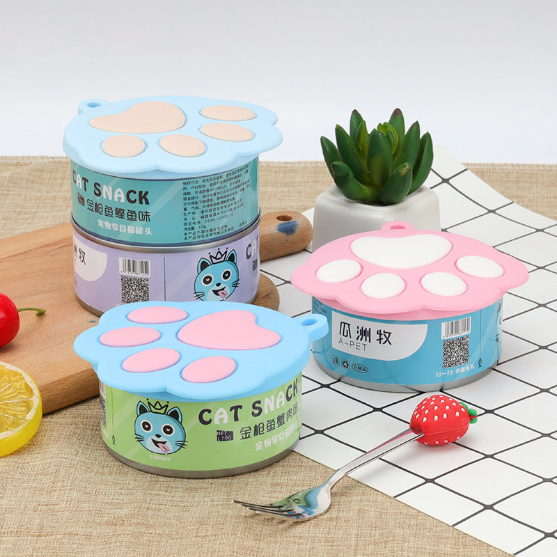 Silicone Dog'S Paw Modeling Pet Can Lid