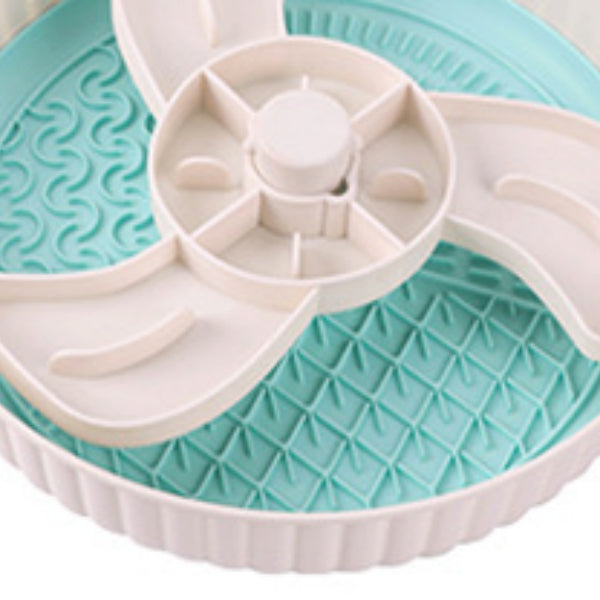 Pet Food Basin Rotating Game Board Anti-Choke Silica Gel Pad Feeding
