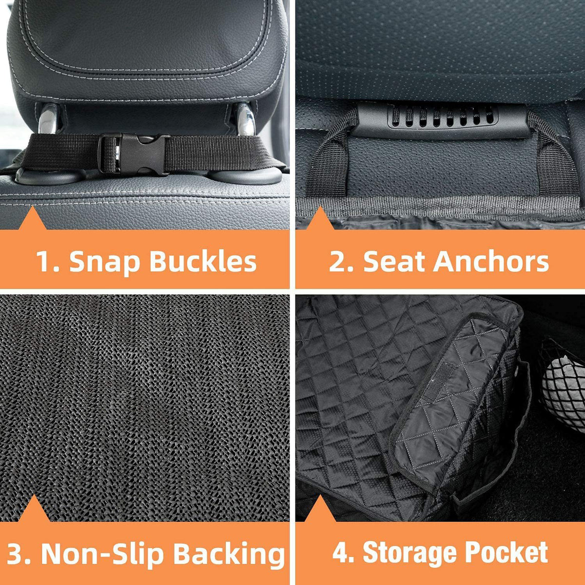 2 Pack Waterproof Dog Front Seat Cover