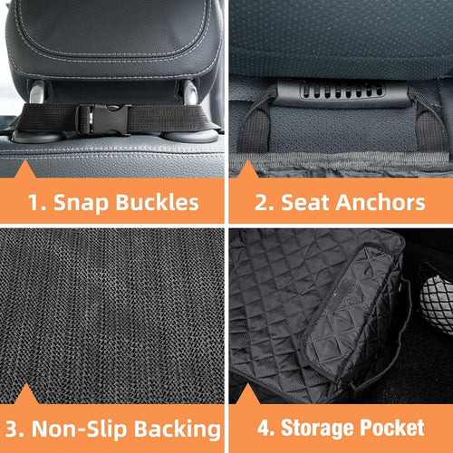 2 Pack Waterproof Dog Front Seat Cover