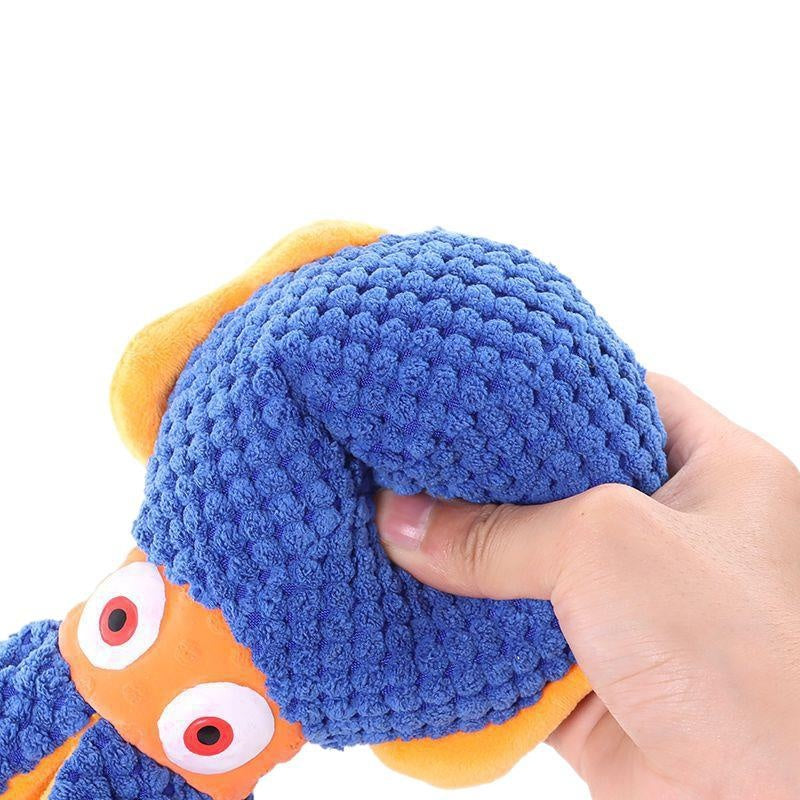 Dog Sound-Playing Toy Interactive Chewable Octopus Plush For Small Dogs To Teethe On