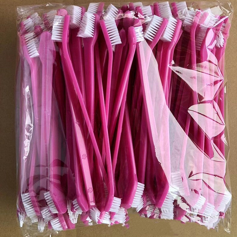 Long Handle Double Head Pet Toothbrush