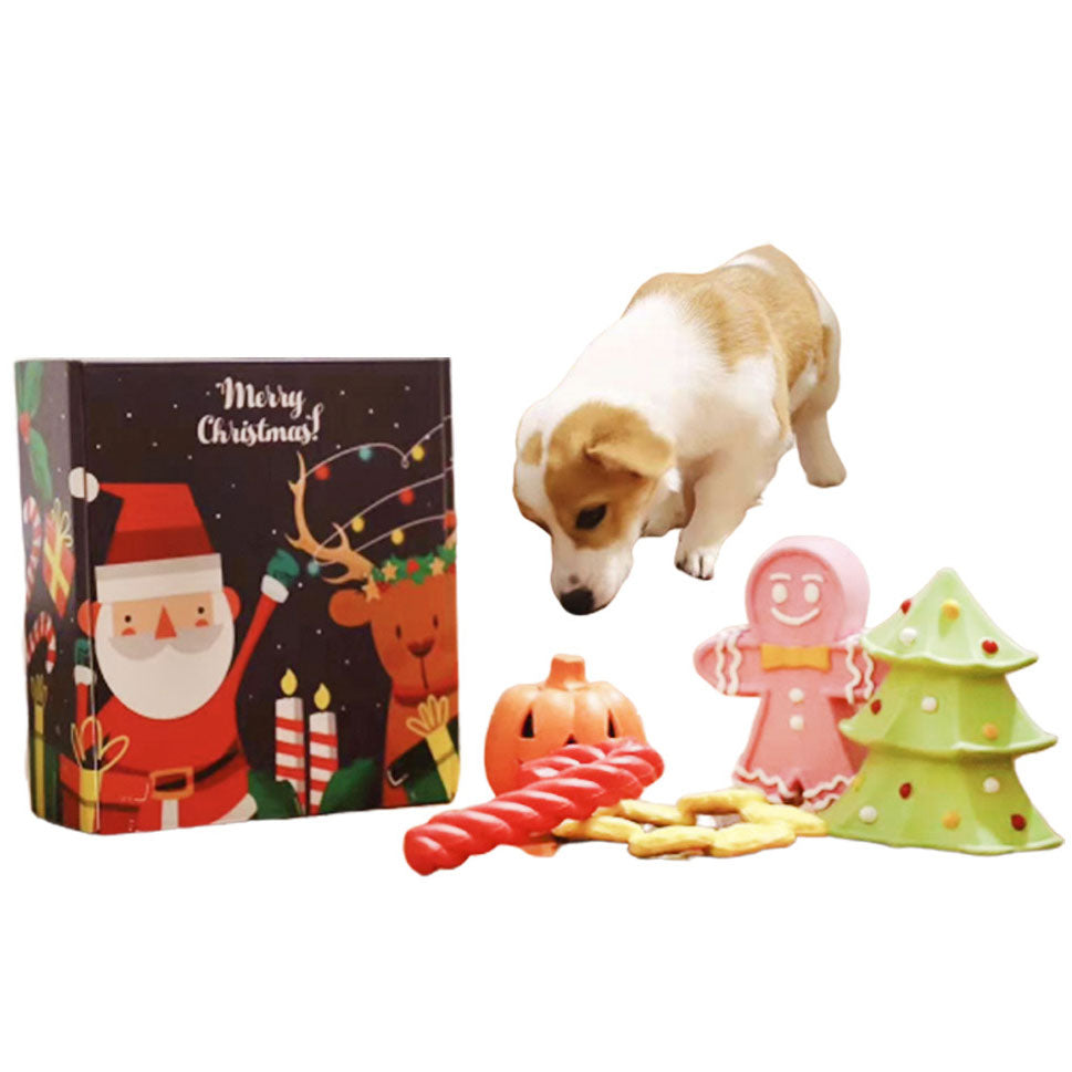Christmas Bite-Resistant Dog Bite Rubber Toy