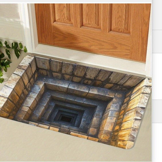 Visual 3D Effect Home Ground Mat Bathroom Non-Slip Absorbent