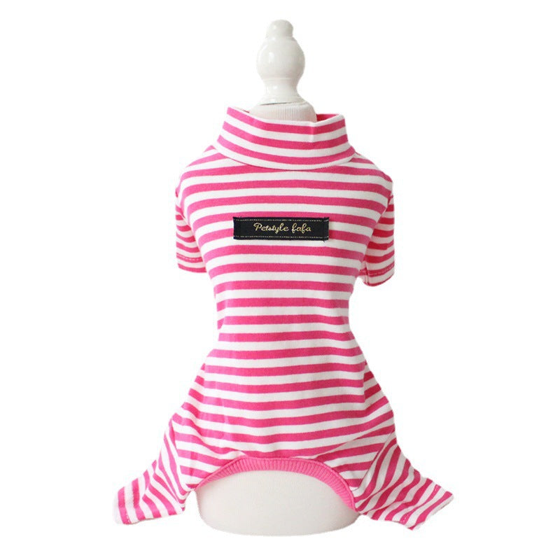 Cotton Eight-Color Striped Dog Leggings