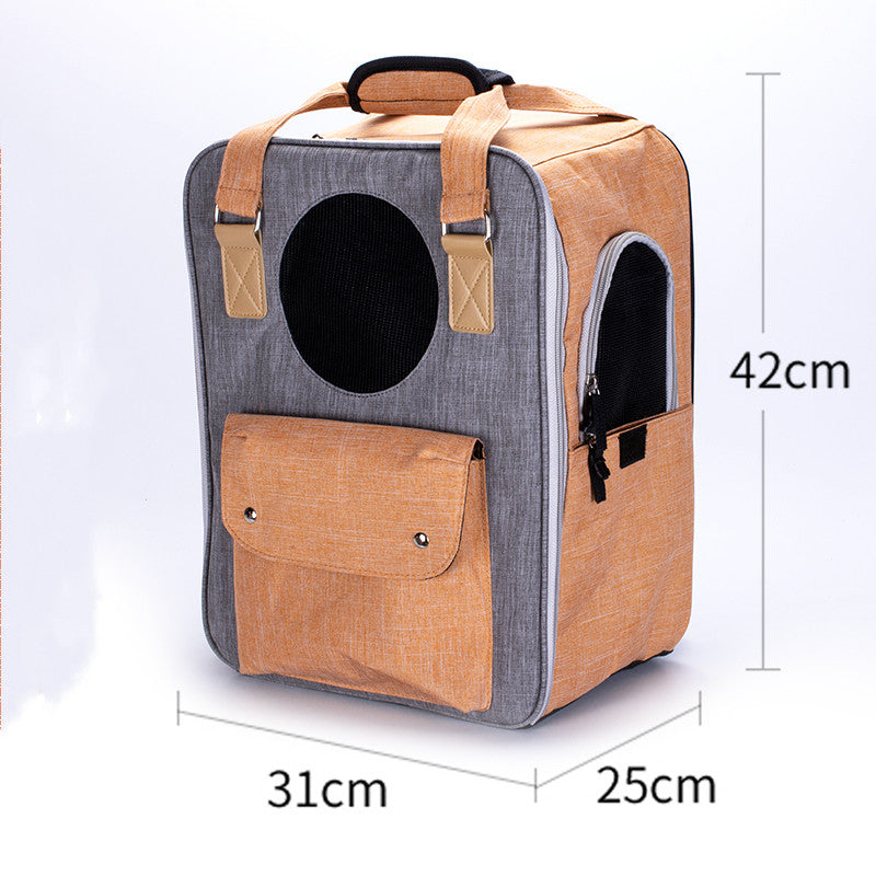 Outdoor Portable Summer Breathable Large-Capacity Canvas Backpack Space Capsule