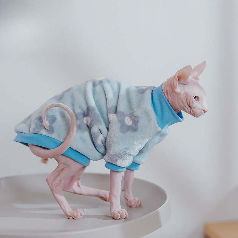 Fleece-Lined Warm Flannel Pet Clothing