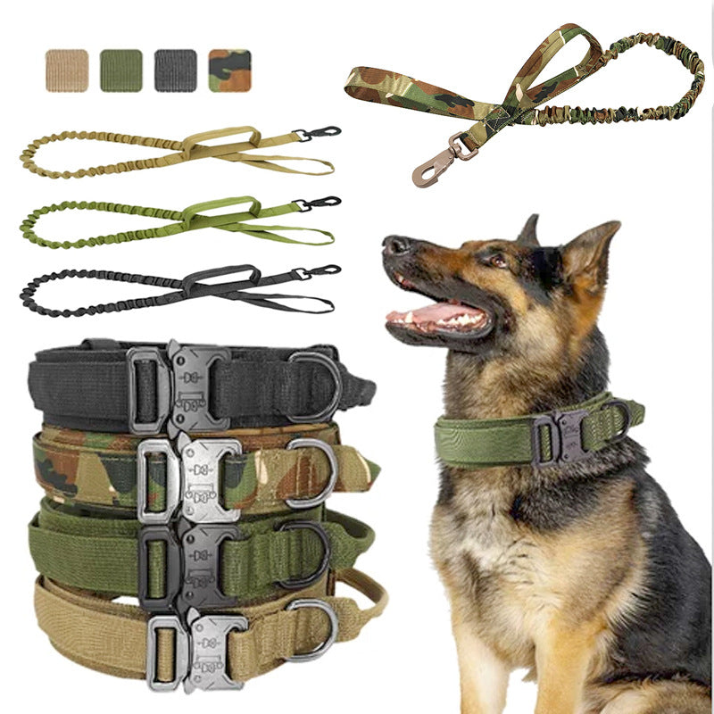Tactical Nylon Dog Collar And Leash Set