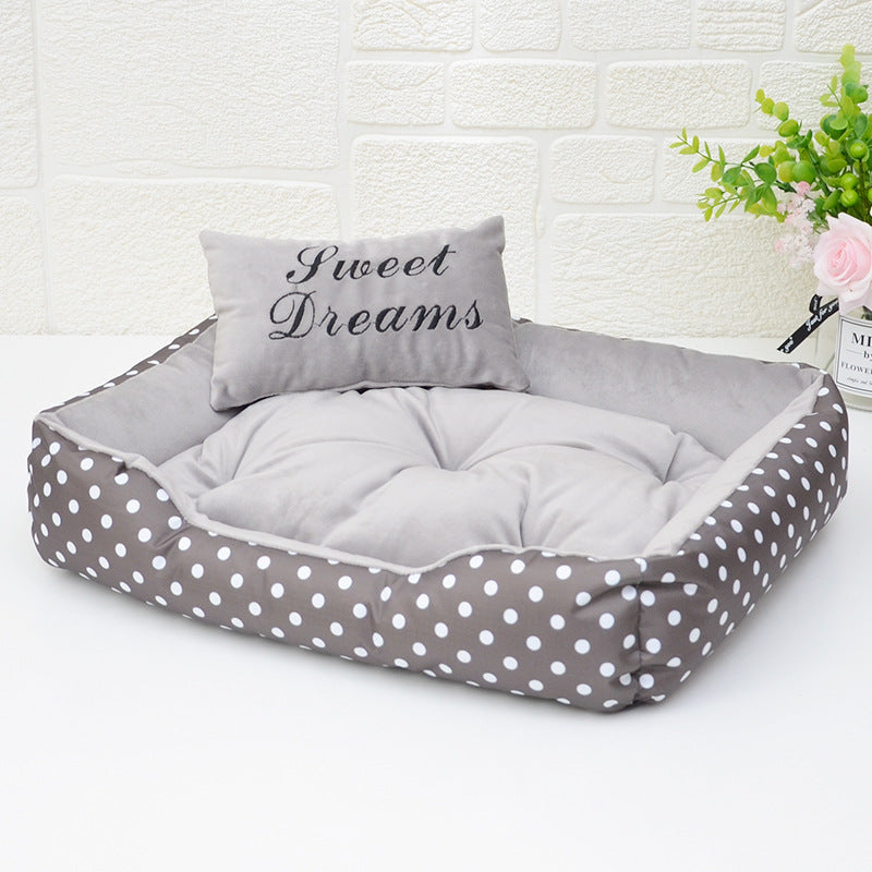 Printed Four Seasons New Small Dog Pet Bed