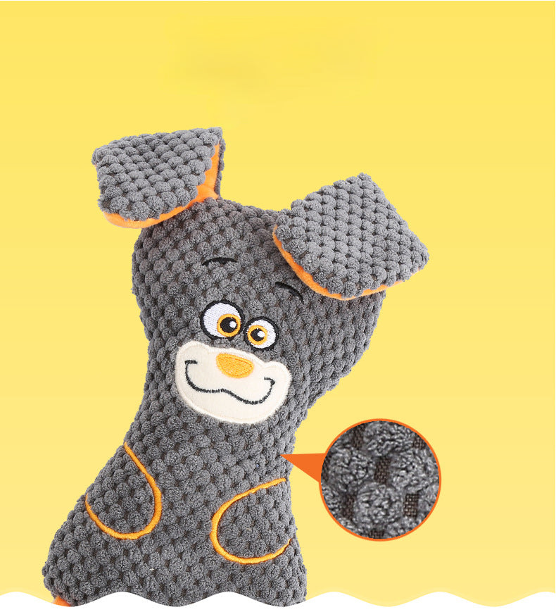 Plush Squeak Dog Toy With Animal Shapes