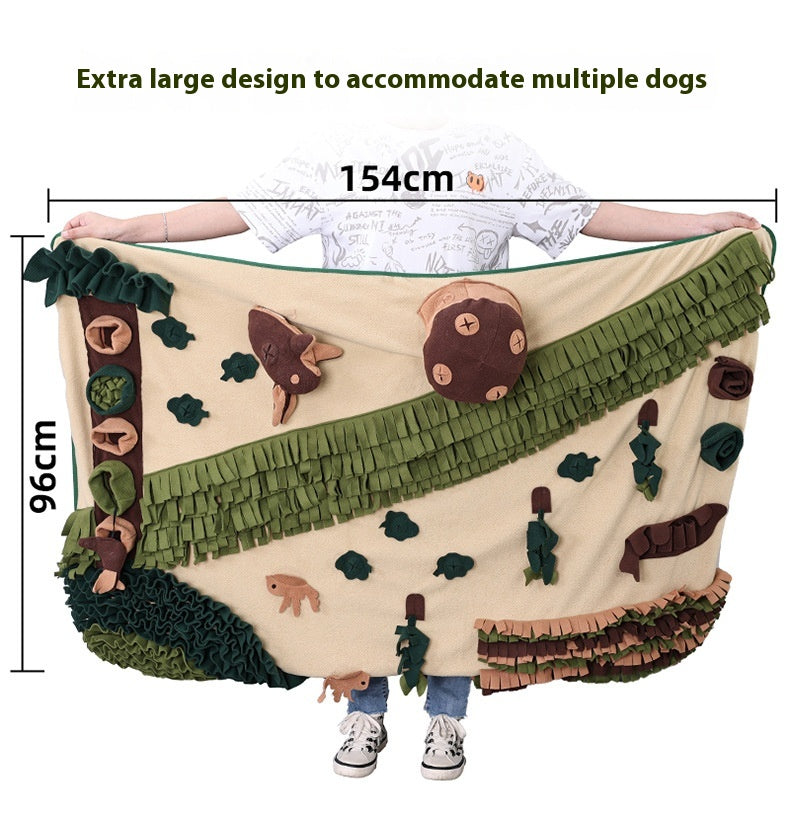 Extra Large Forest Pet Puzzle Food Hiding Anti-Choke Energy Consuming Dog Sniffing Pad