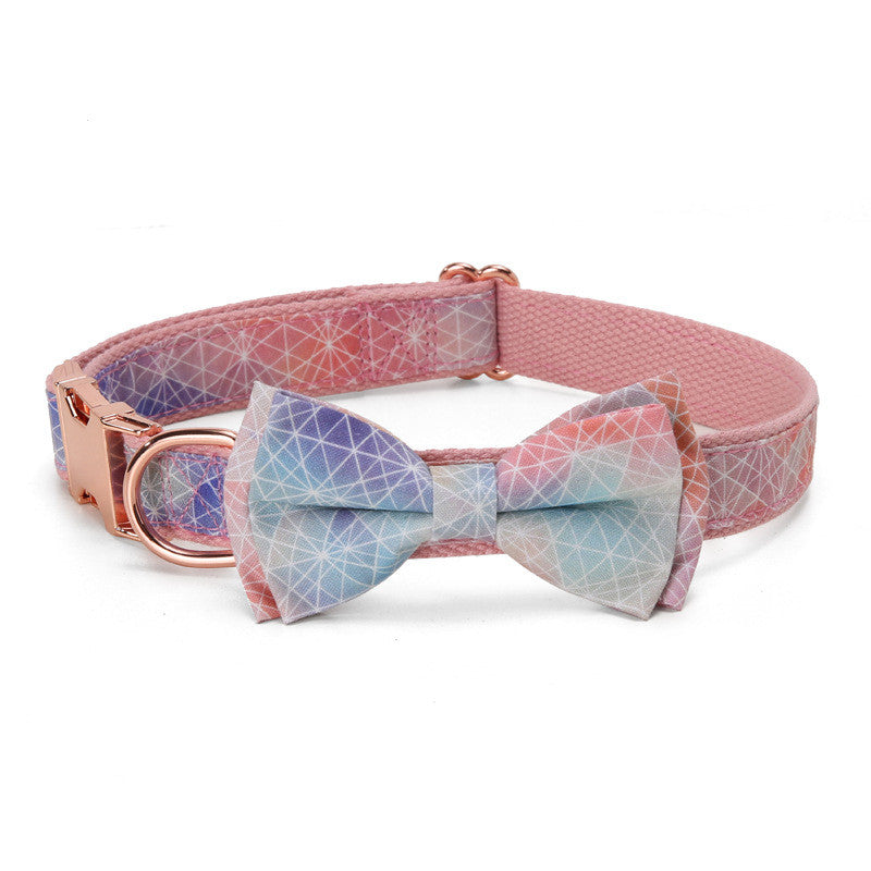Pet Fashion Simple Bow Collar Set