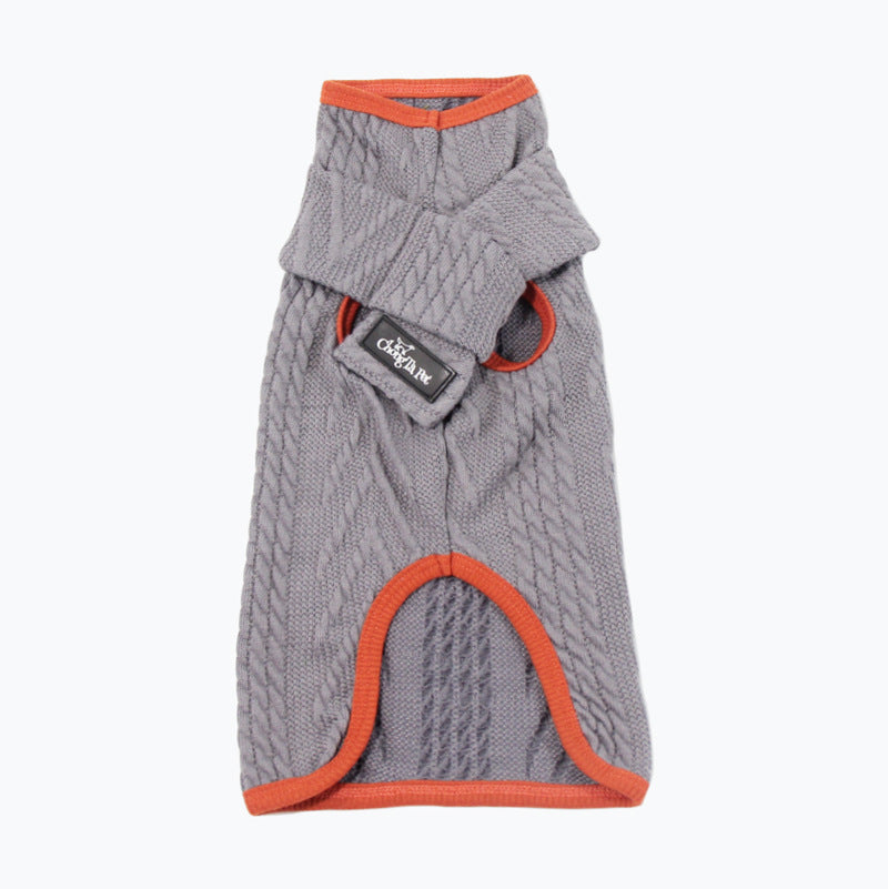 High Collar Vintage Dog Sweater Winter