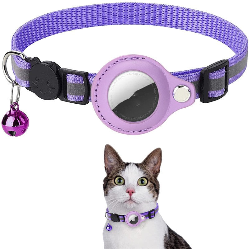 Reflective Pet Collar with Bell and Tracker Compatibility