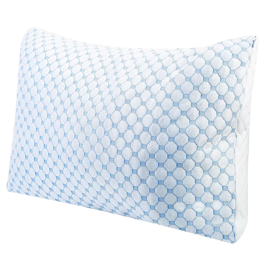 Cooling Memory Foam Pillow Ventilated Soft Bed Pillow With Cooling Gel Infused Memory Foam Heat Reducing Cooling Fiber Breathable Machine Wa