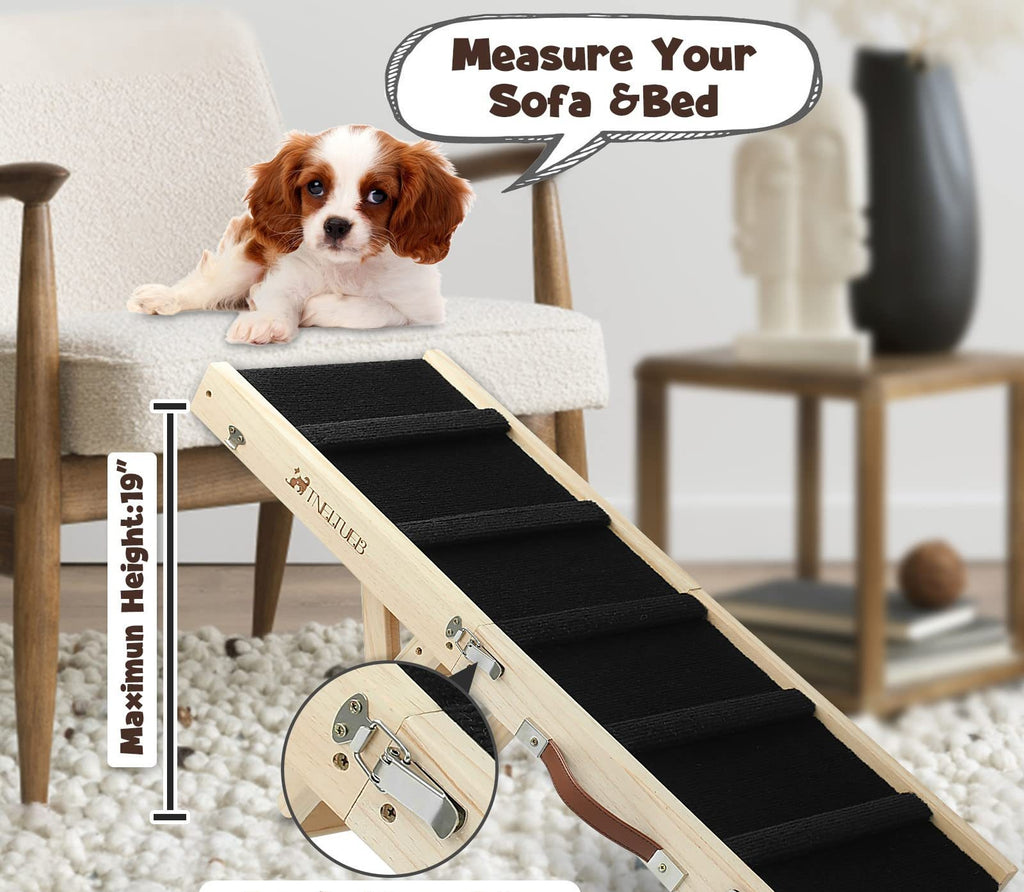 Wooden Adjustable Foldable Dog Ladder Ramp