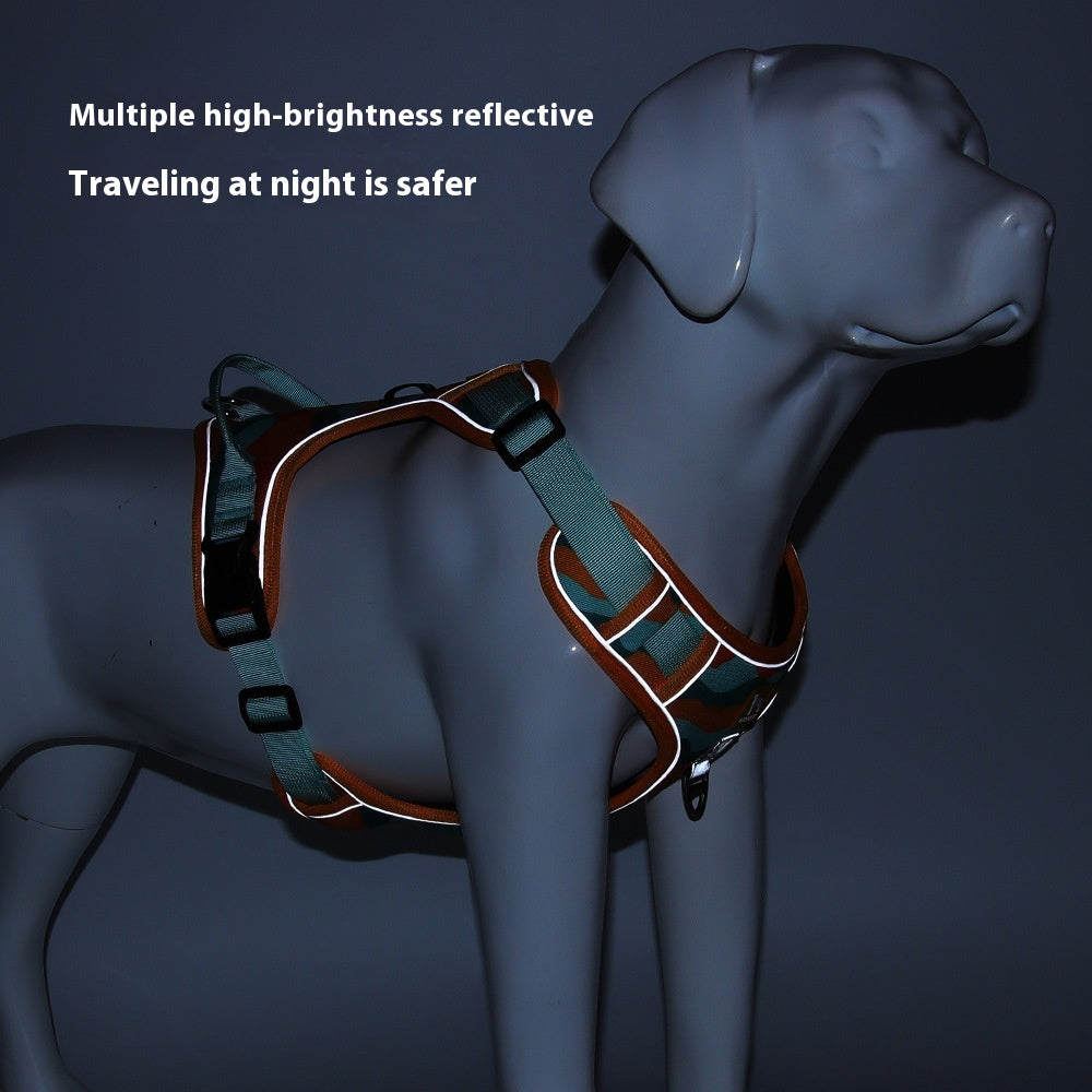 Reflective Dog Chest And Back Hand Rope