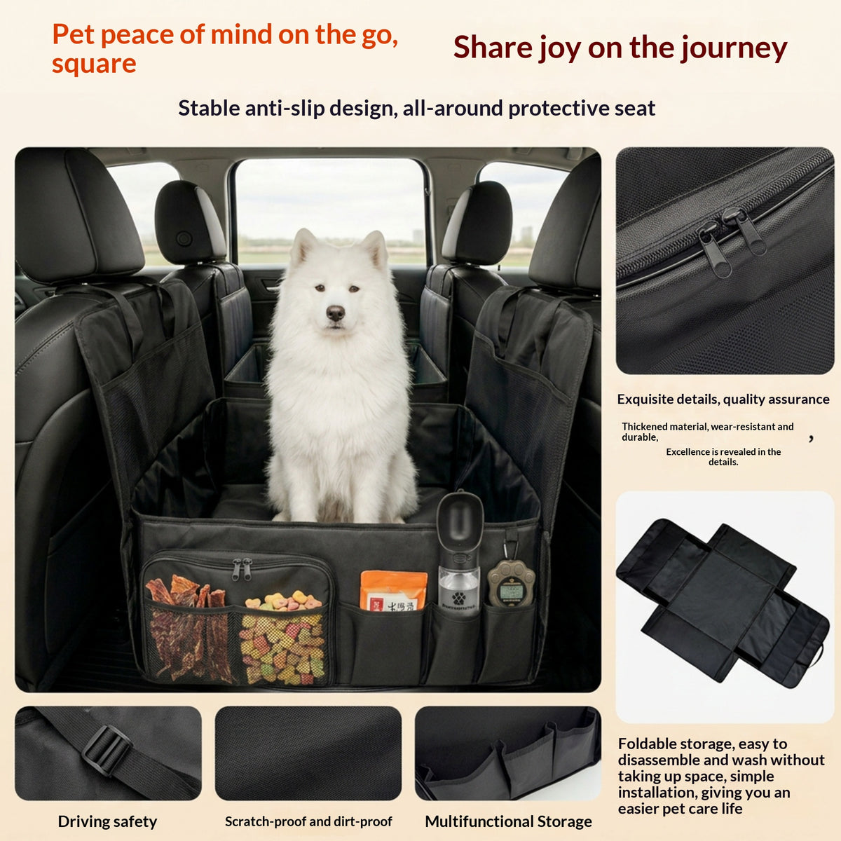 Waterproof Multifunctional Pet Car Seat Cover