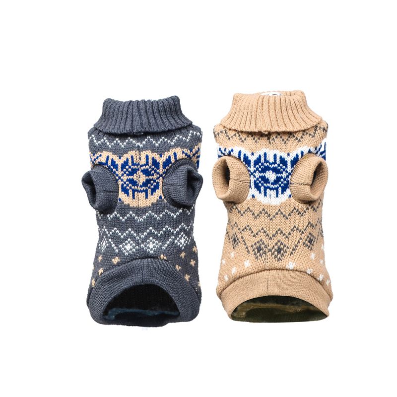 Autumn And Winter Warm Stretch Snowflake Pet Sweater