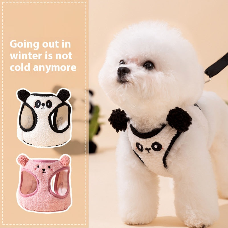 Animal-Shaped Lambswool Dog Hand Holding Rope