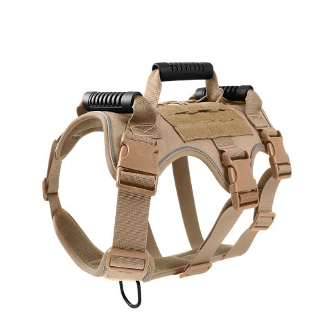 Pet Dog Anti-Breakaway And Anti-Rush Reflective Breathable Chest Harness For Walking Medium And Large Dogs, Tactical Chest Harness