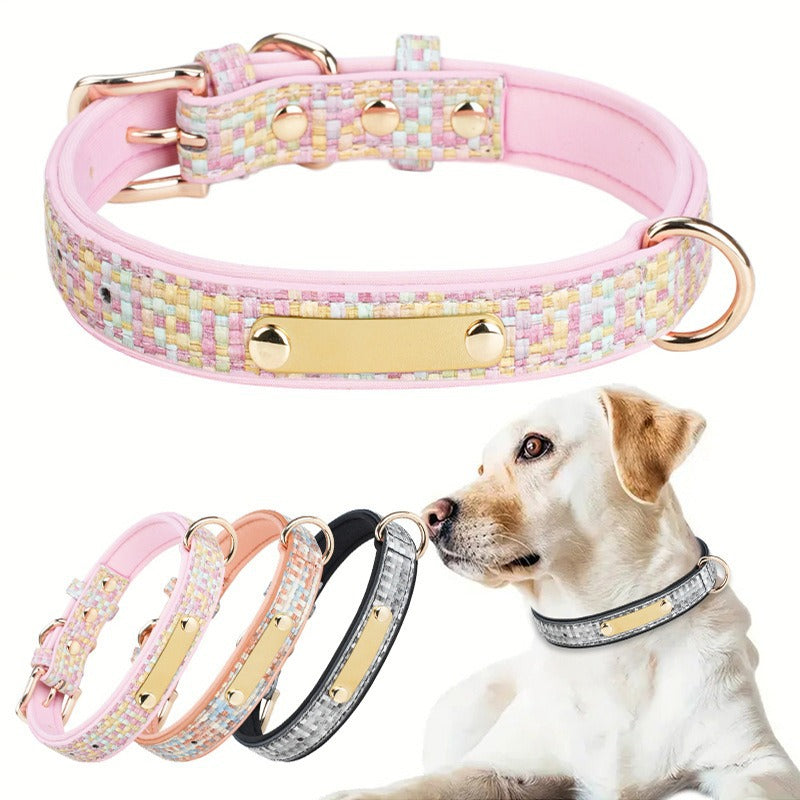 Pet Double-D-Ring Adjustable Space-Cotton Collar