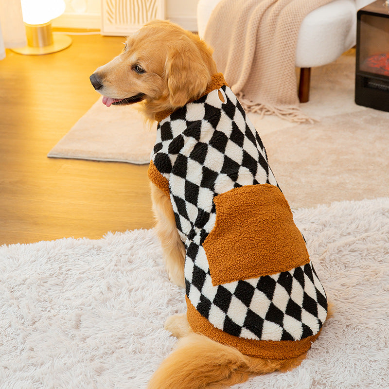 Autumn Winter Fluffy Cotton-Padded Dog Vest