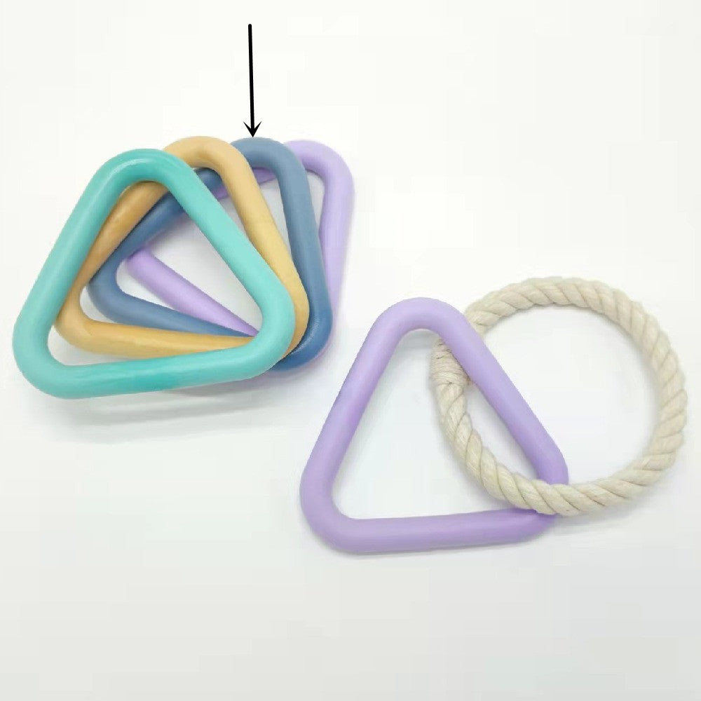 Pet Toy Foam Tpr Cotton Rope Triangle Tug-Of-War Molar