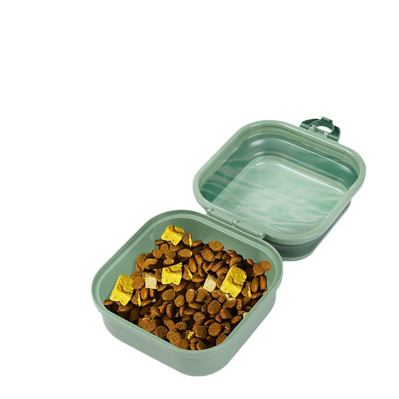 Dog Outdoor Folding Double-Layer Bowl