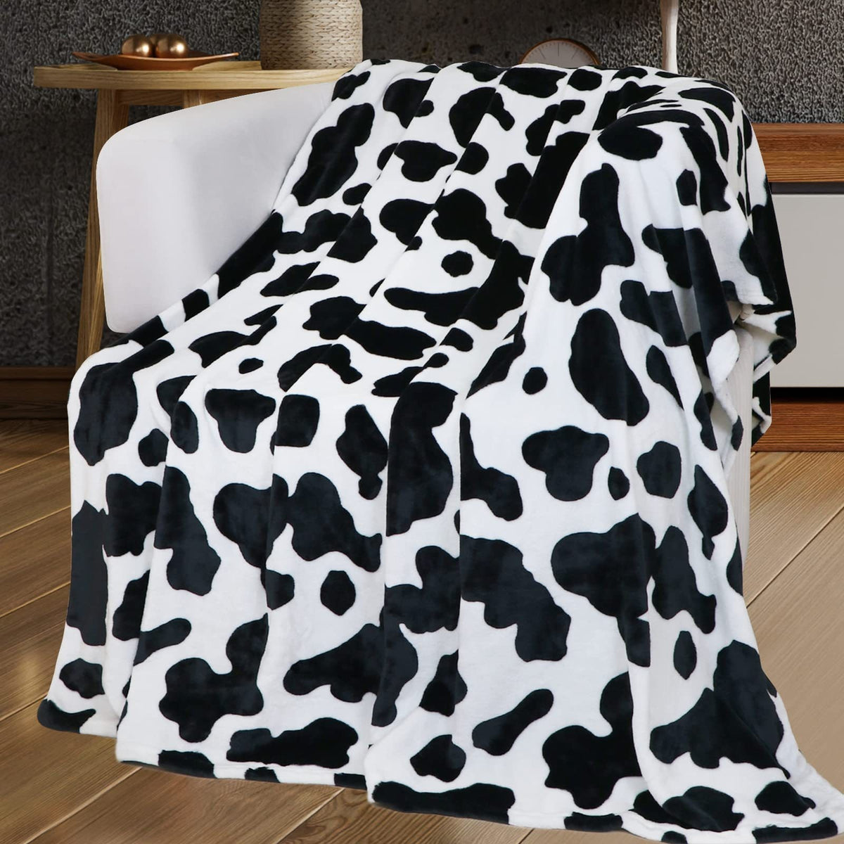 Cow Pattern Printed Flannel Blanket